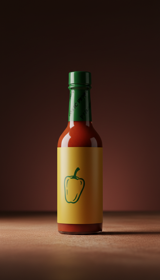 Limited edition golden pepper hot sauce